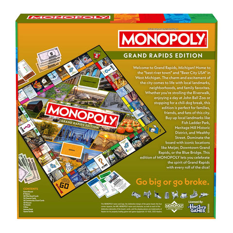 Monopoly Board Game - Grand Rapids Edition - Free 1# Caramel Corn with each game purchase
